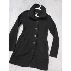 Patagonia Better Sweater Coat Womens Small Fleece Lined Coat Black Pea Coat S
